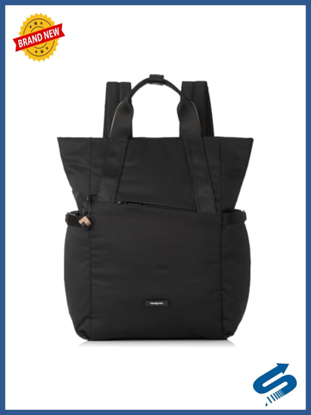 Water Repellent Lightweight Convertible Backpack Tote with Laptop Pocket